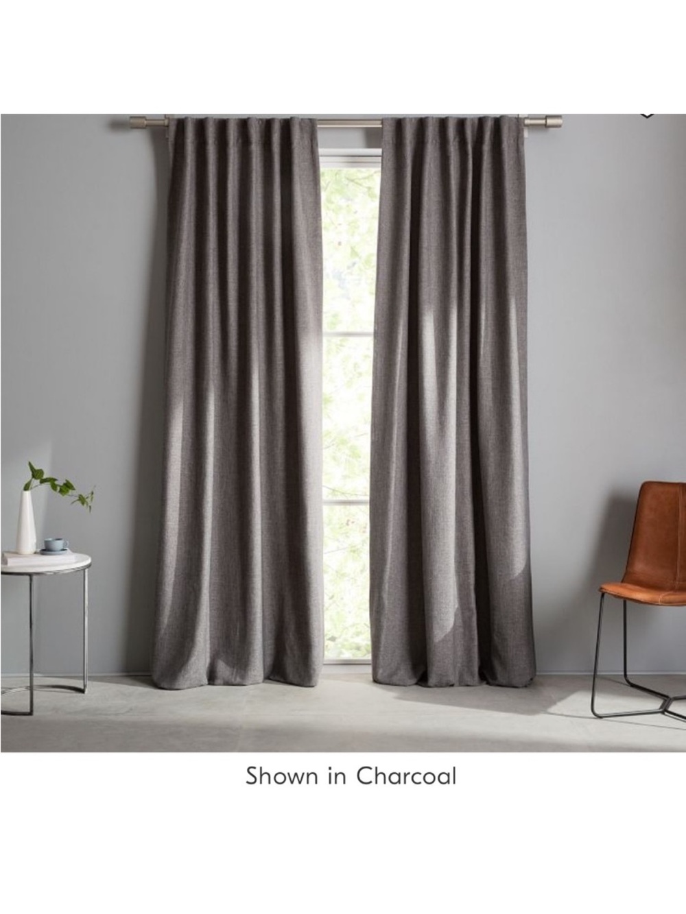 West Elm Black out Curtains